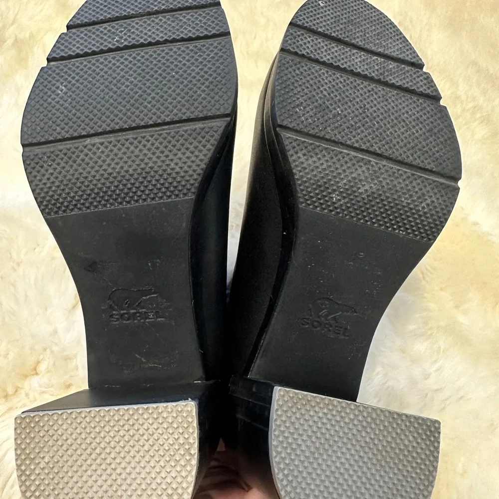 Sorel Blake Chelsea Women's Waterproof Leather Heel Boots In Black Size 7 - Picture 4 of 5